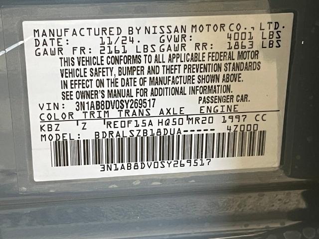 2025 Nissan Sentra Vehicle Photo in Tulsa, OK 74129