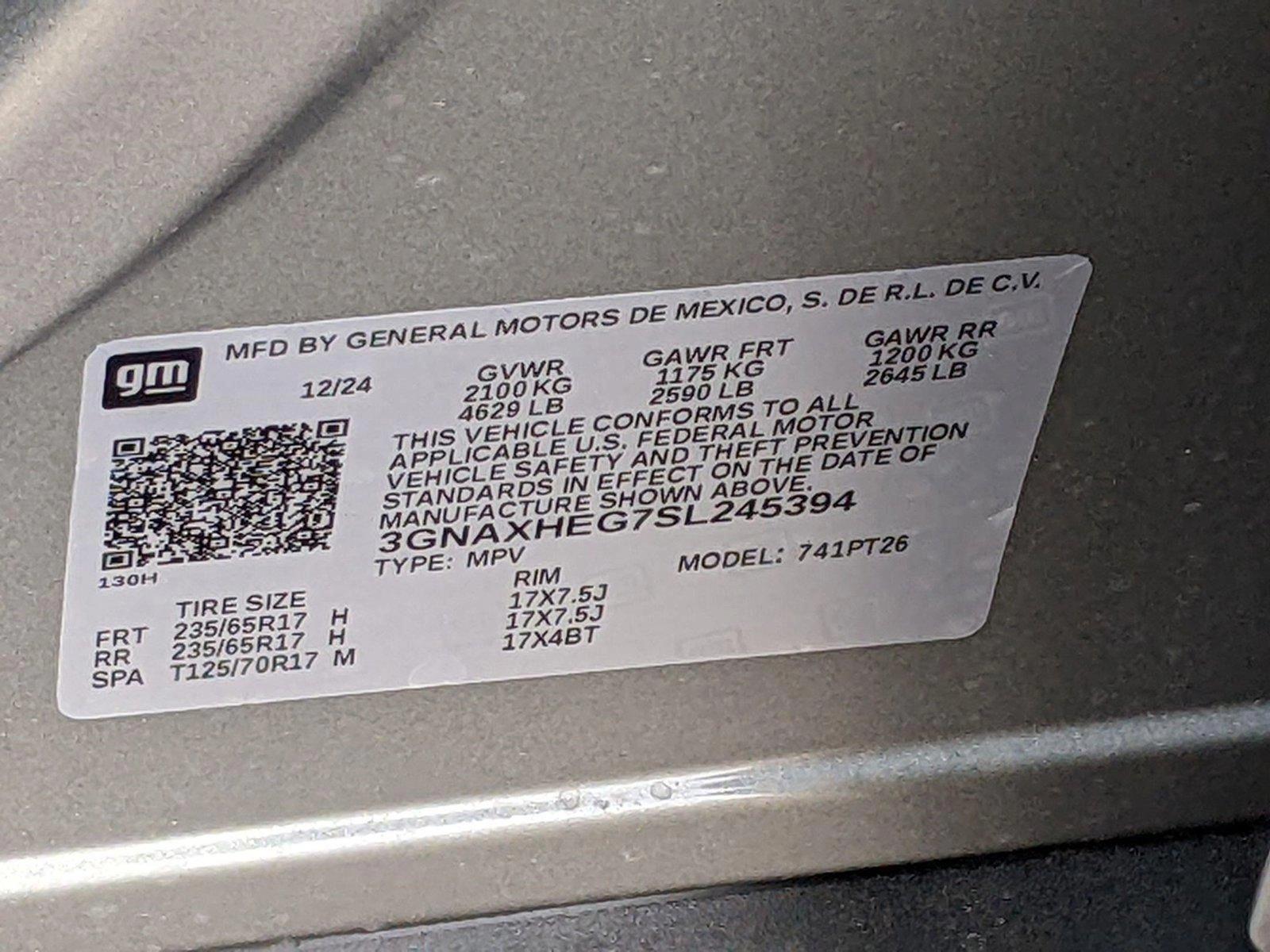 2025 Chevrolet Equinox Vehicle Photo in TIMONIUM, MD 21093-2300