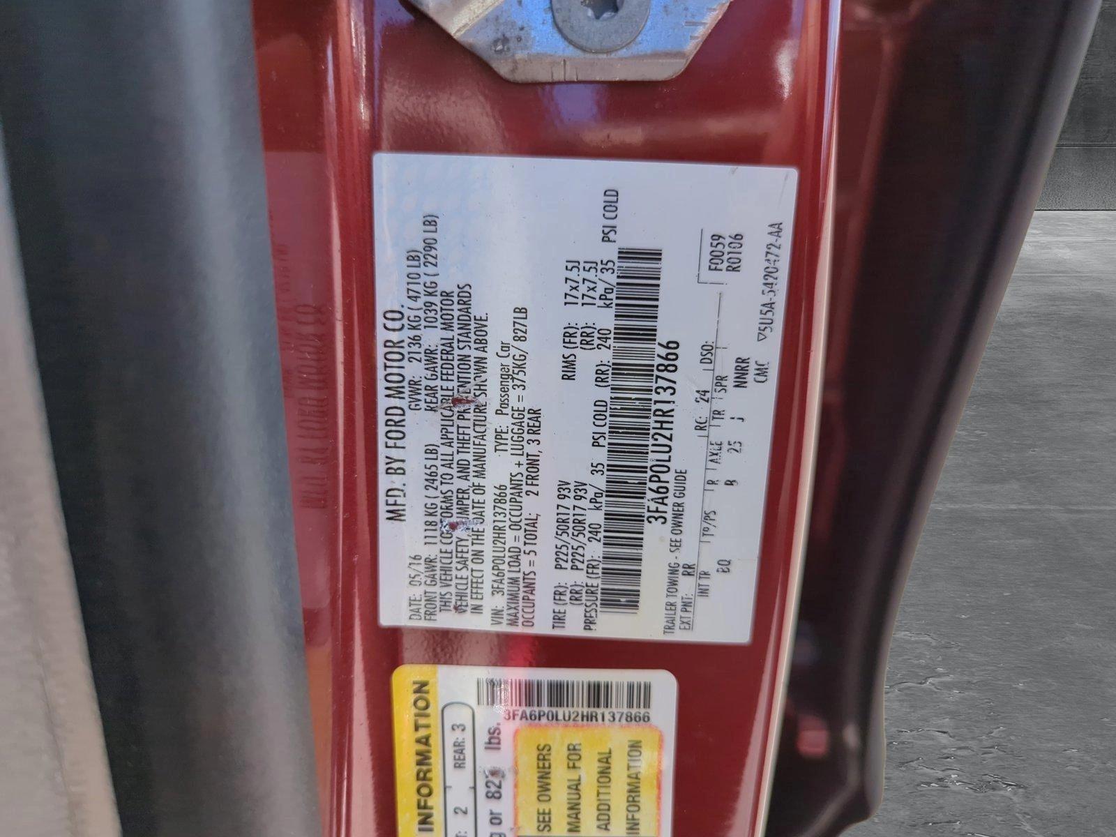 2017 Ford Fusion Vehicle Photo in Margate, FL 33063