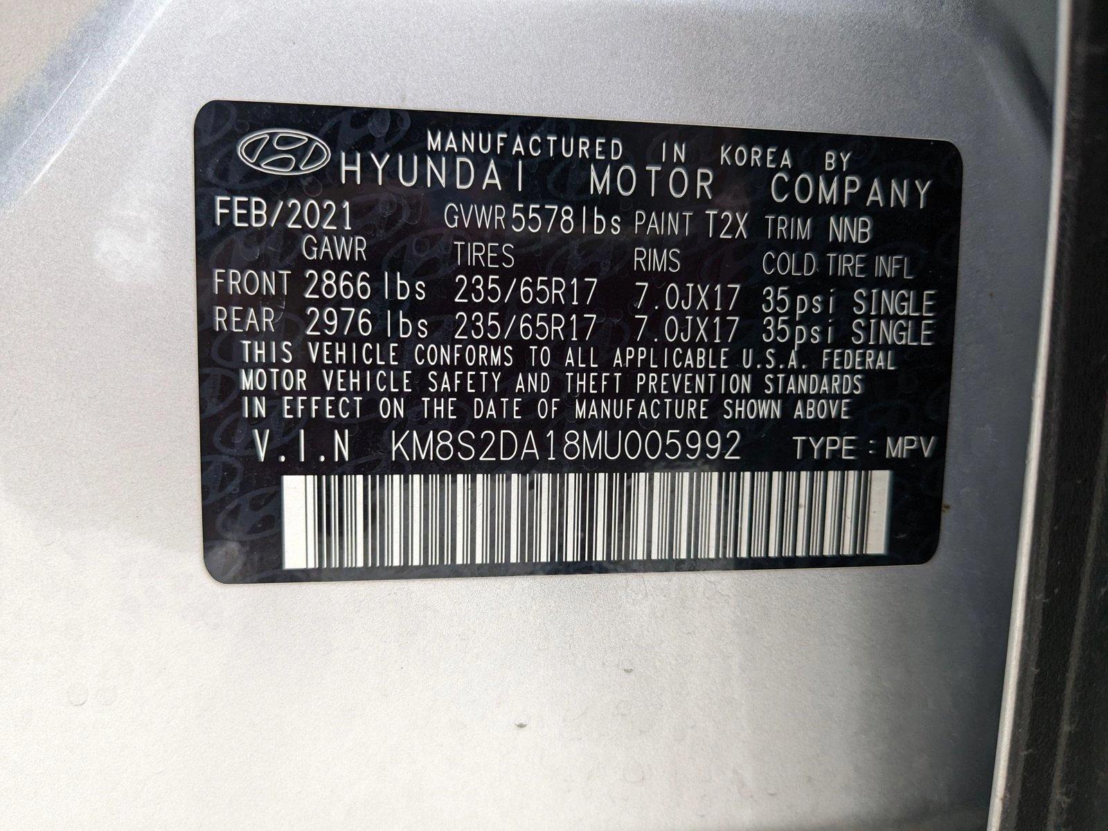 2021 Hyundai SANTA FE Hybrid Vehicle Photo in Davie, FL 33331