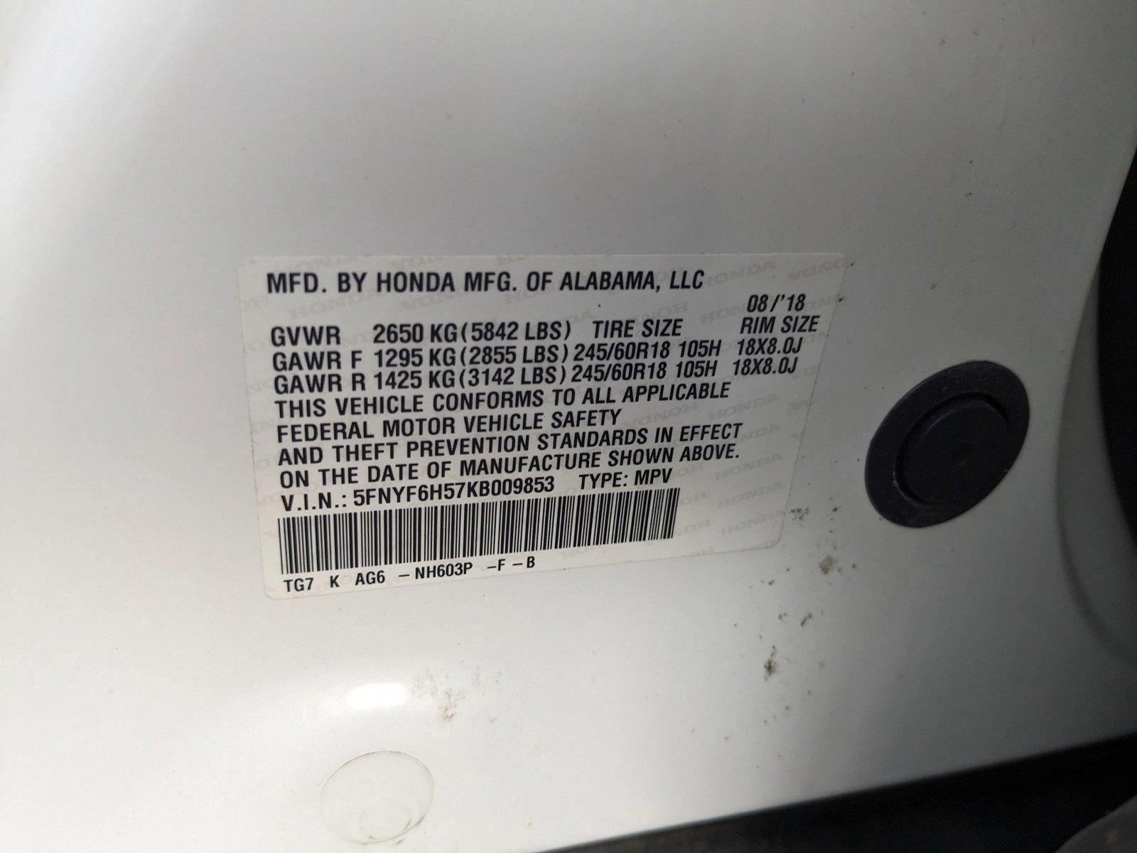 2019 Honda Pilot Vehicle Photo in Sanford, FL 32771