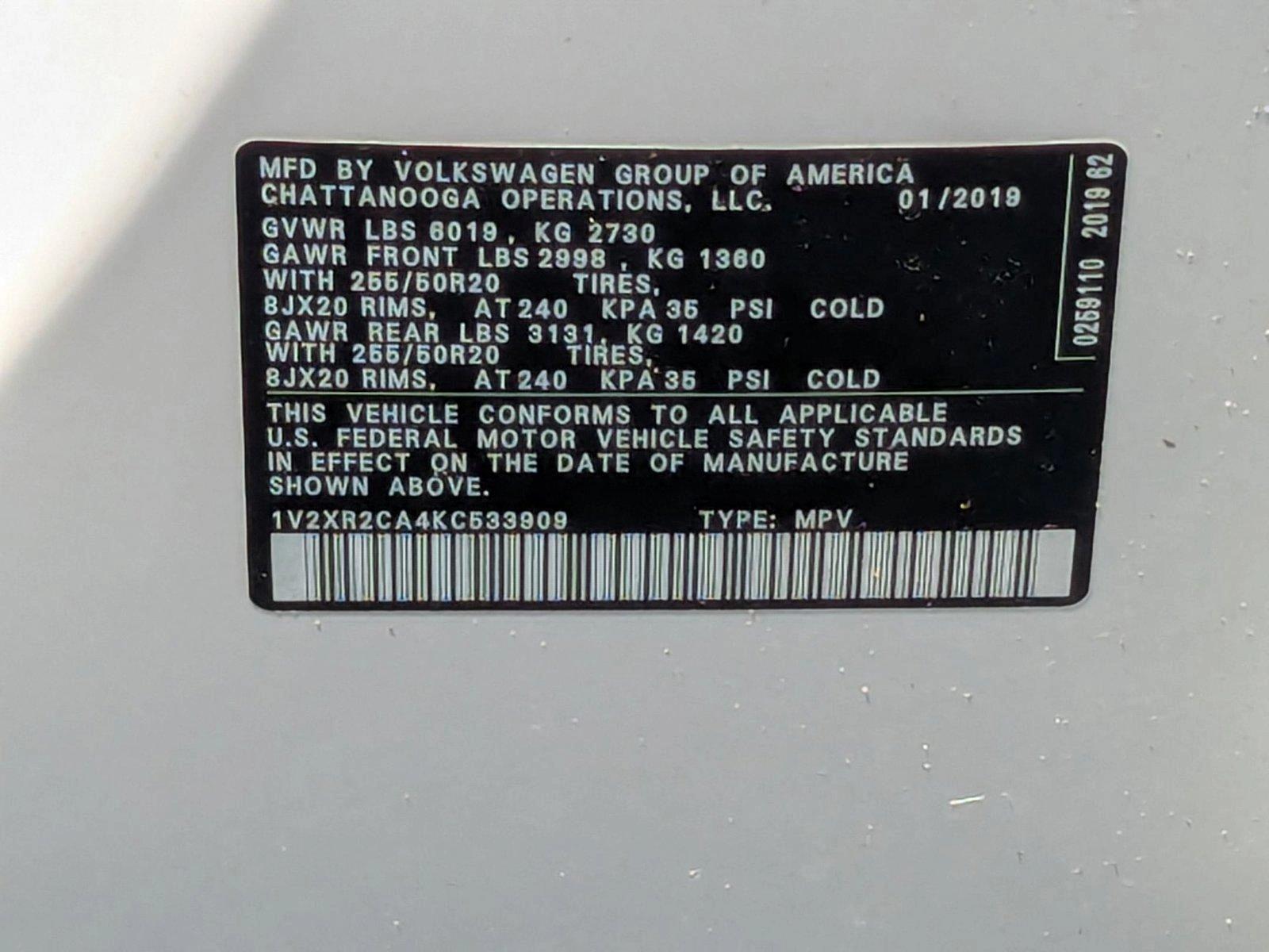 2019 Volkswagen Atlas Vehicle Photo in St. Petersburg, FL 33713