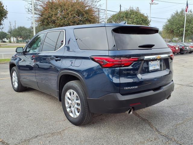 Used 2023 Chevrolet Traverse LS with VIN 1GNERFKW1PJ206763 for sale in Pearland, TX