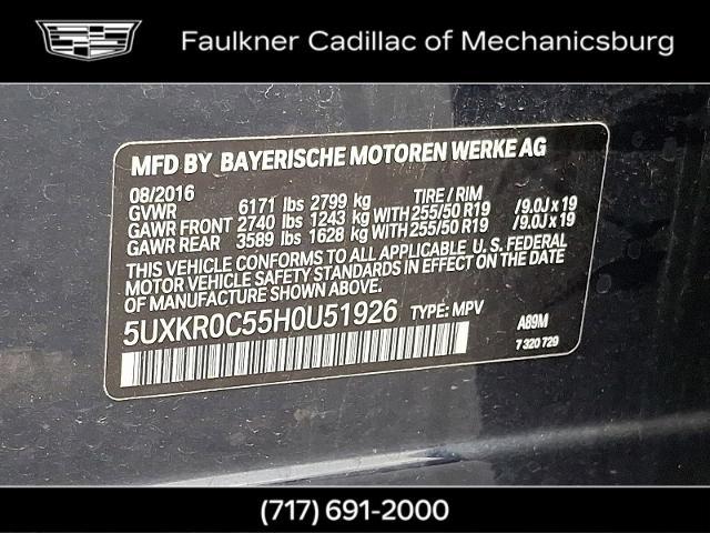 2017 BMW X5 Vehicle Photo in MECHANICSBURG, PA 17050-1707