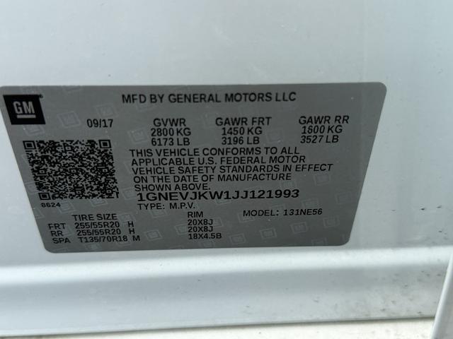 2018 Chevrolet Traverse Vehicle Photo in MIDDLETON, WI 53562-1492