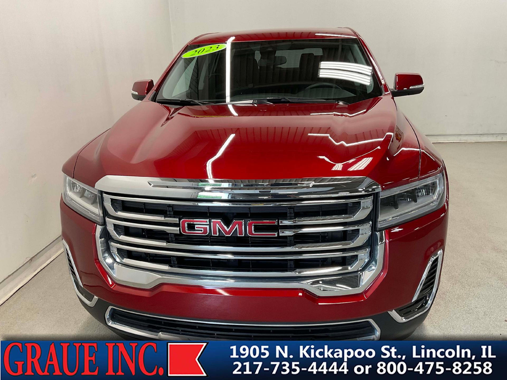 Used 2023 GMC Acadia SLE with VIN 1GKKNKL42PZ253836 for sale in Lincoln, IL