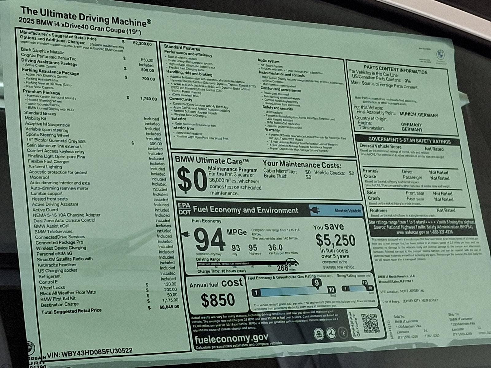 2025 BMW i4 Vehicle Photo in Lancaster, PA 17601