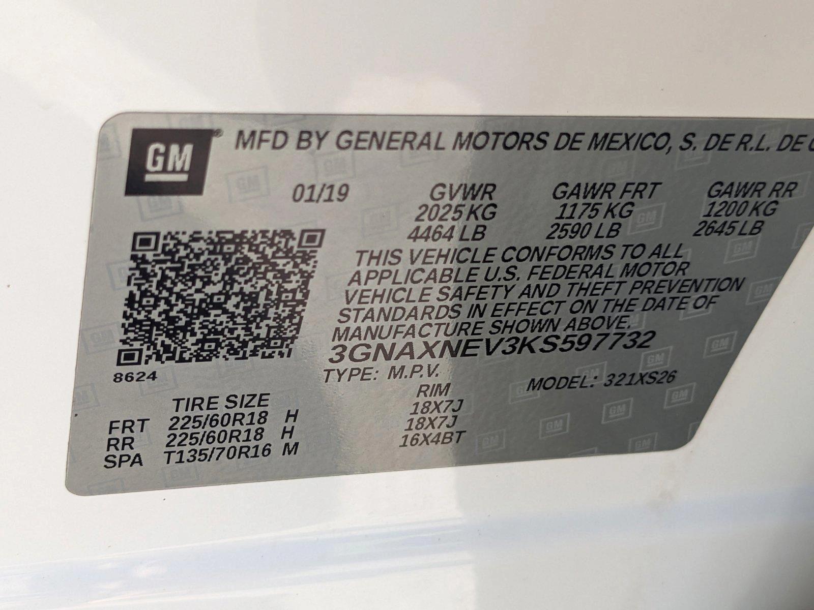 2019 Chevrolet Equinox Vehicle Photo in MIAMI, FL 33172-3015