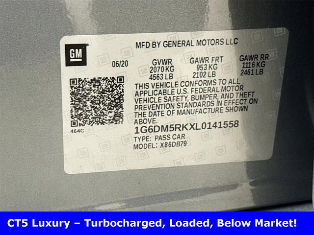 2020 Cadillac CT5 Vehicle Photo in EVERETT, WA 98203-5662