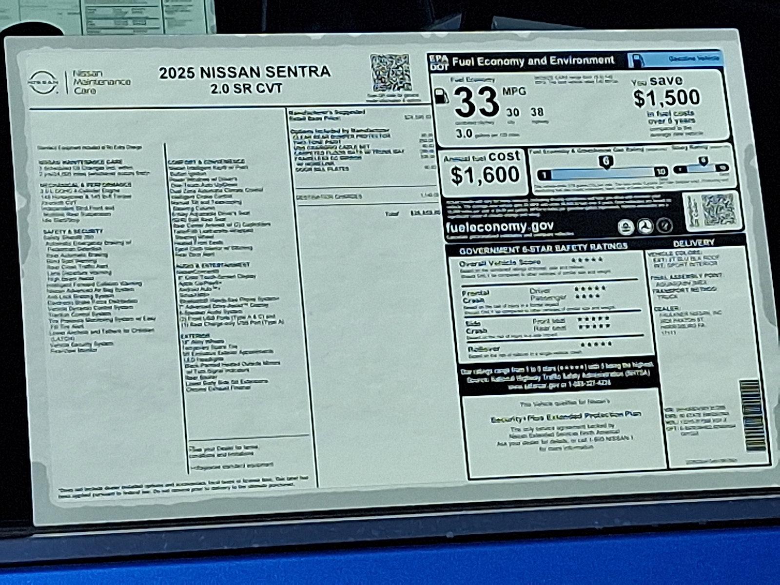 2025 Nissan Sentra Vehicle Photo in Harrisburg, PA 17111-1033