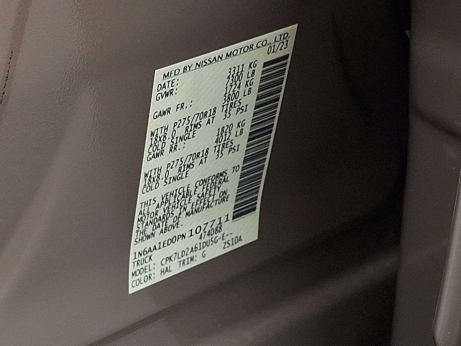 2023 Nissan Titan Vehicle Photo in Mechanicsburg, PA 17050-2306