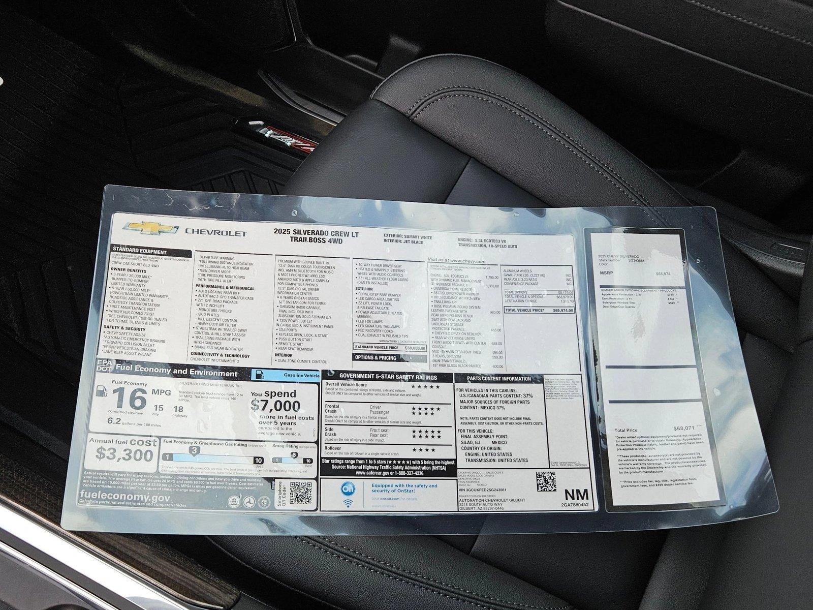 2025 Chevrolet Silverado 1500 Vehicle Photo in PEORIA, AZ 85382-3715