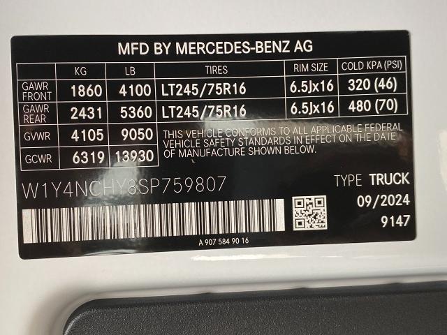 2025 Mercedes-Benz Sprinter Cargo Van Vehicle Photo in Appleton, WI 54913