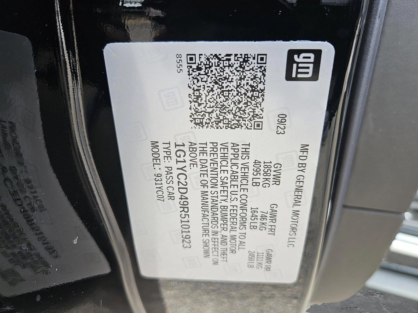2024 Chevrolet Corvette Stingray Vehicle Photo in WACO, TX 76710-2592