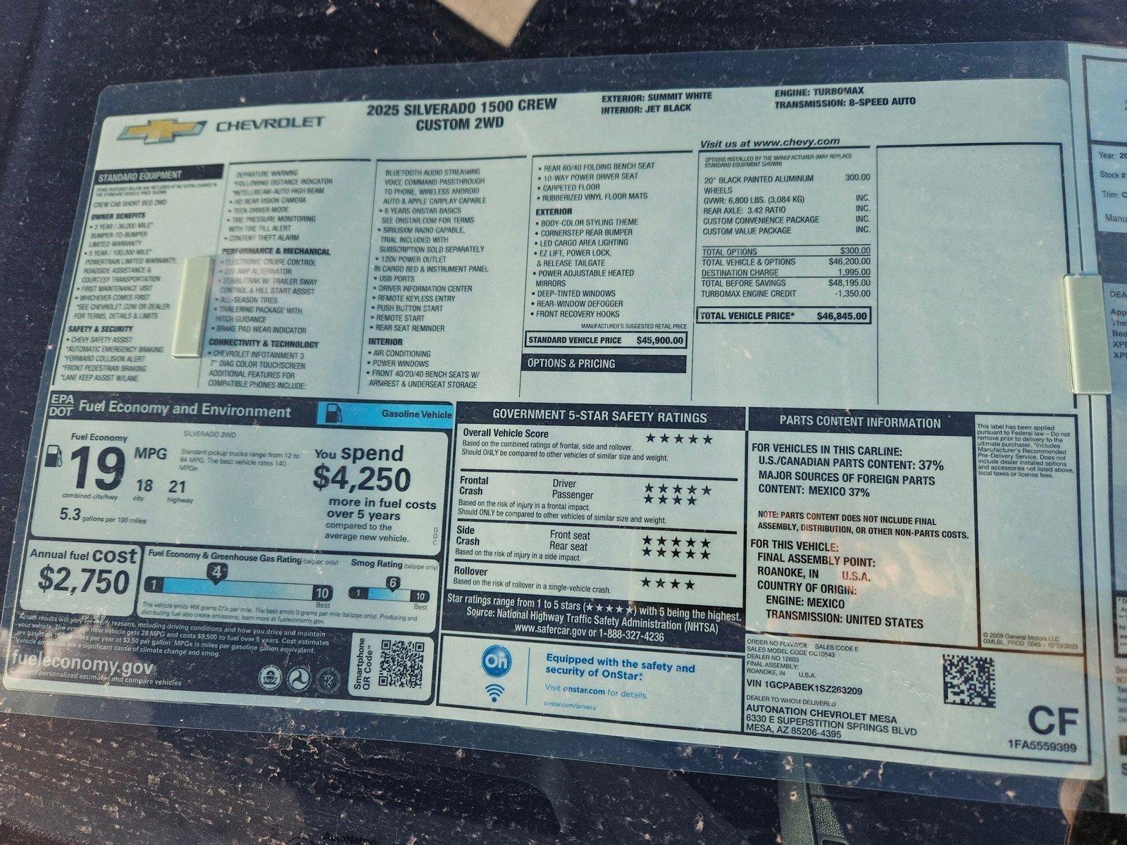 2025 Chevrolet Silverado 1500 Vehicle Photo in MESA, AZ 85206-4395