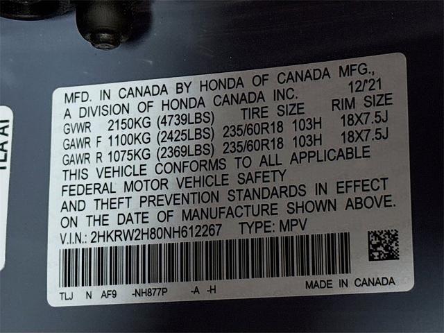 2022 Honda CR-V Vehicle Photo in PUYALLUP, WA 98371-4149