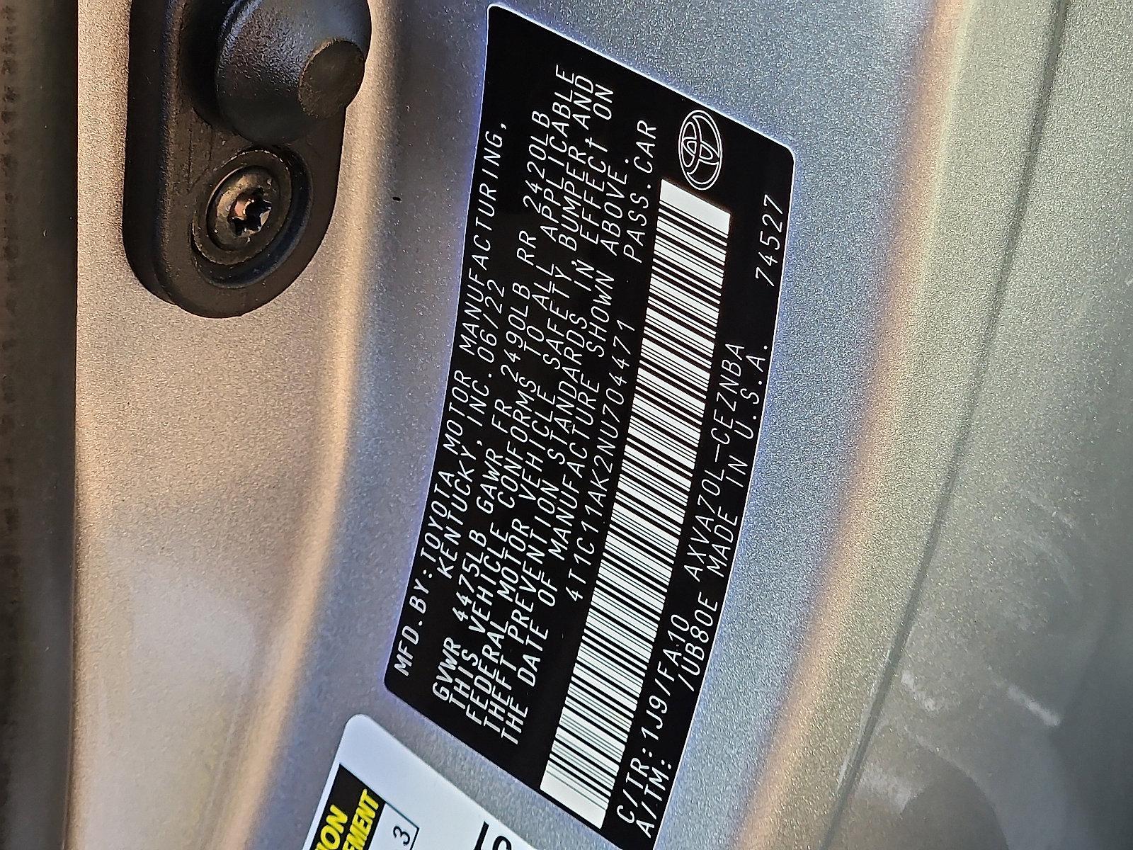 2022 Toyota Camry Vehicle Photo in Jenkintown, PA 19046