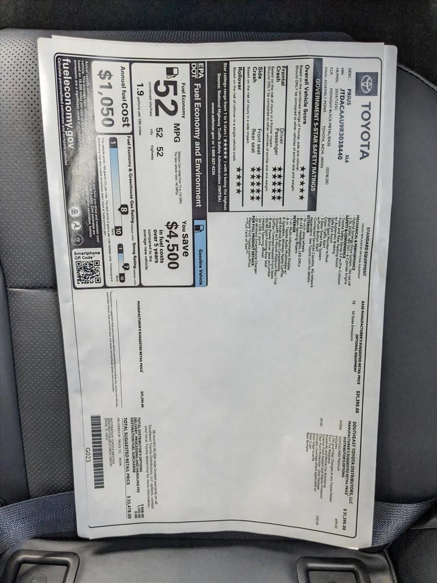 2024 Toyota Prius Vehicle Photo in Davie, FL 33331