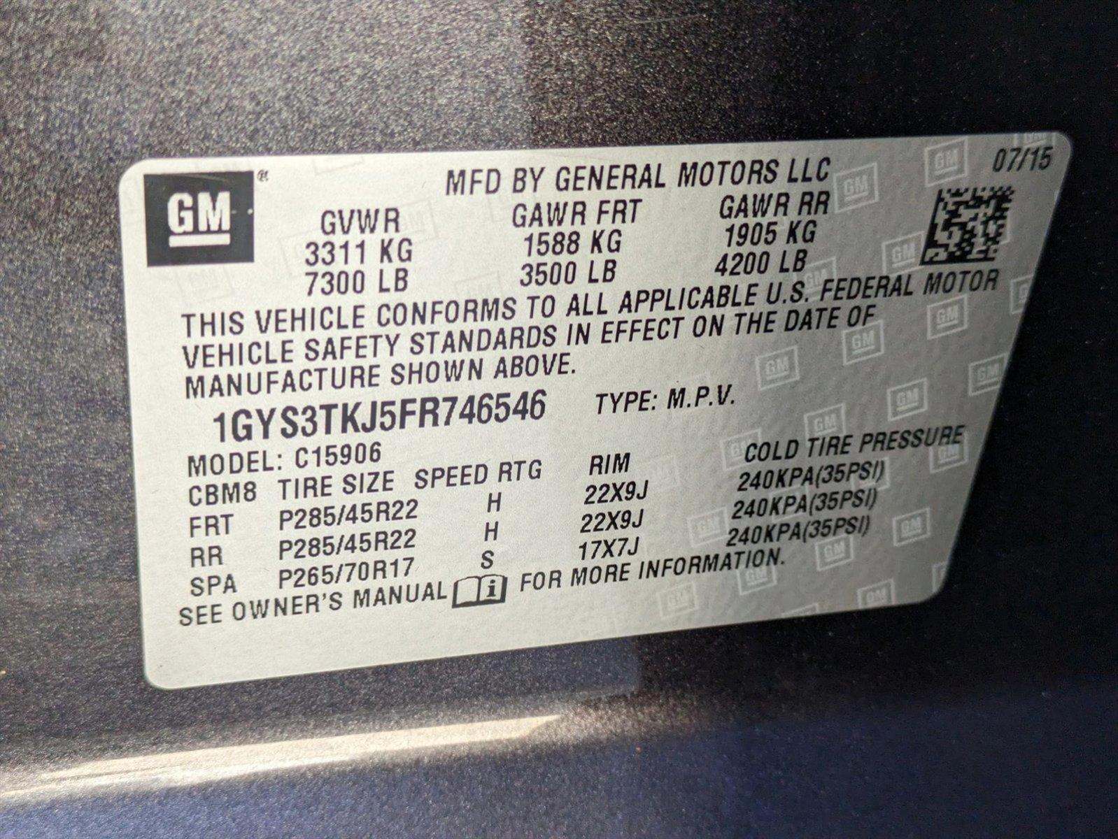 2015 Cadillac Escalade ESV Vehicle Photo in GREENACRES, FL 33463-3207