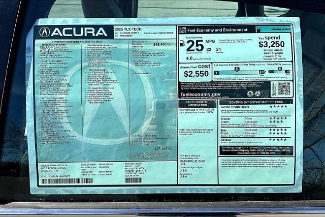 2025 Acura TLX Vehicle Photo in Tulsa, OK 74145