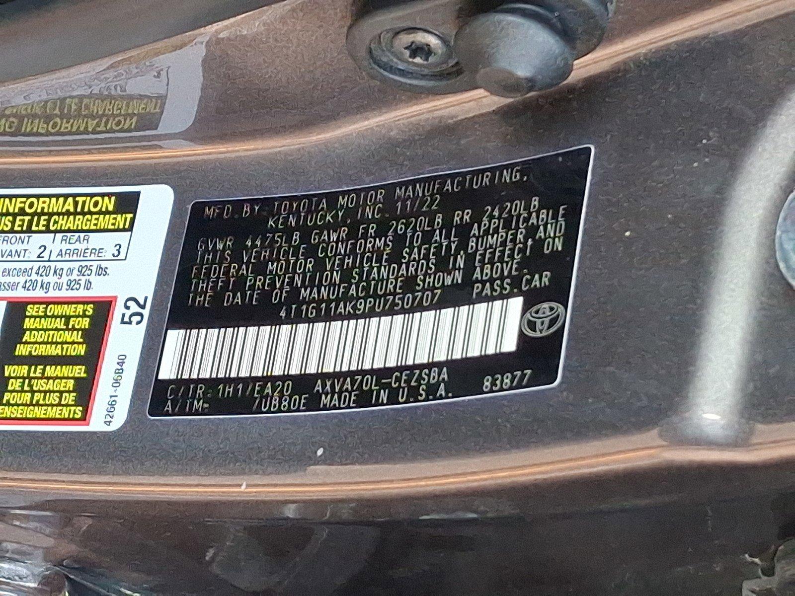 2023 Toyota Camry Vehicle Photo in Harrisburg, PA 17111