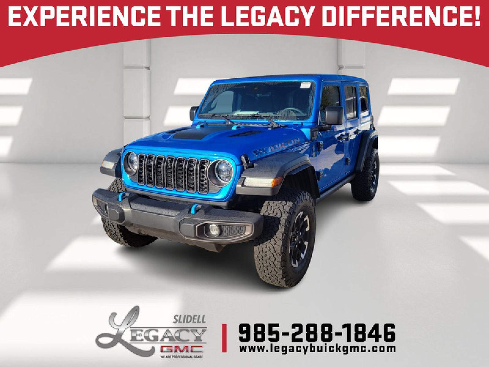 Hydro Blue Pearlcoat 2024 Jeep Wrangler 4xe Rubicon 4WD SUV / Crossover Four-Wheel Drive 8-Speed Automatic