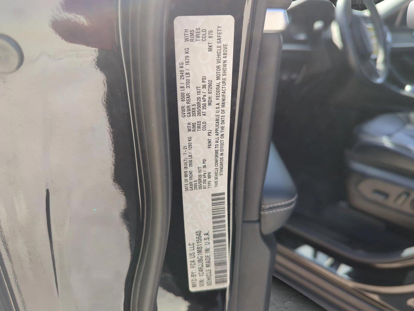 2021 Jeep Grand Cherokee L Vehicle Photo in Pembroke Pines, FL 33027
