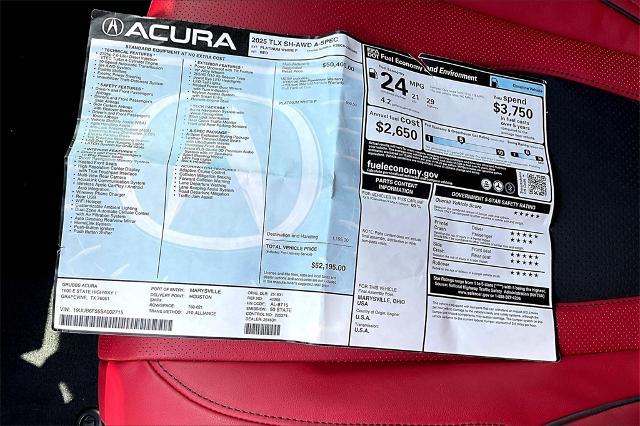 2025 Acura TLX Vehicle Photo in Grapevine, TX 76051