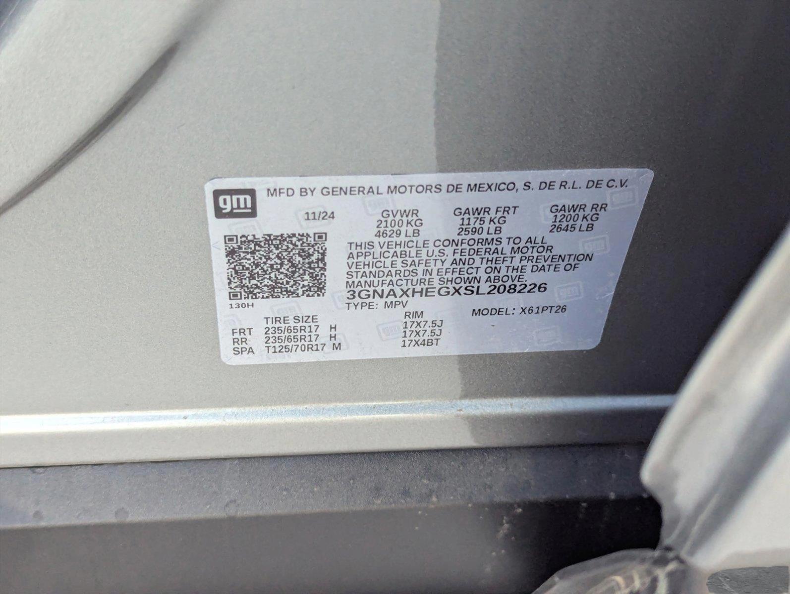 2025 Chevrolet Equinox Vehicle Photo in PEMBROKE PINES, FL 33024-6534