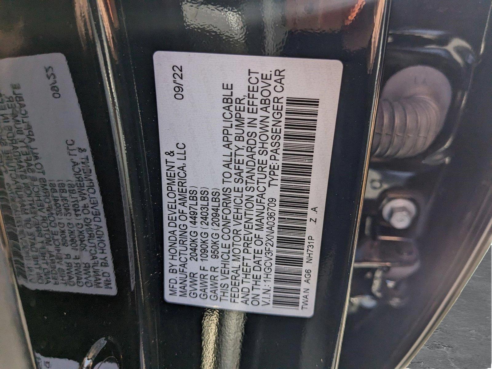 2022 Honda Accord Hybrid Vehicle Photo in Clearwater, FL 33764