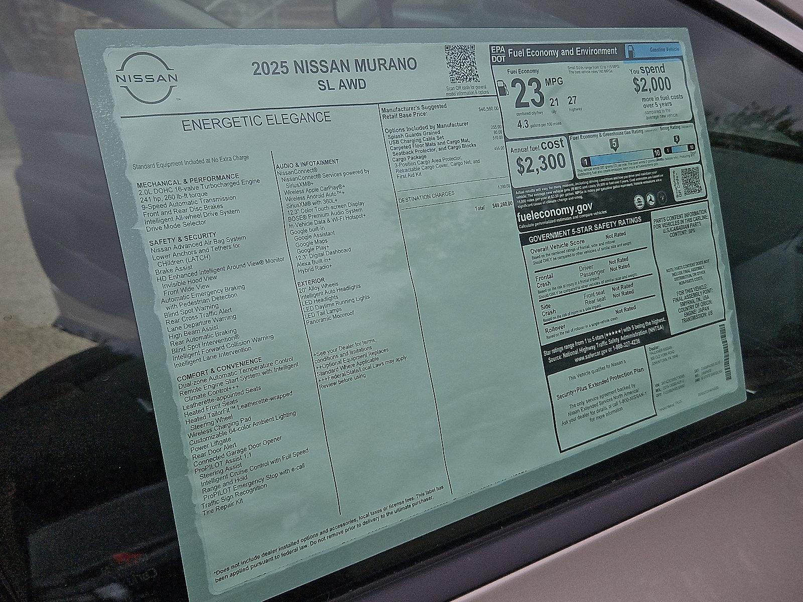 2025 Nissan Murano Vehicle Photo in Jenkintown, PA 19046