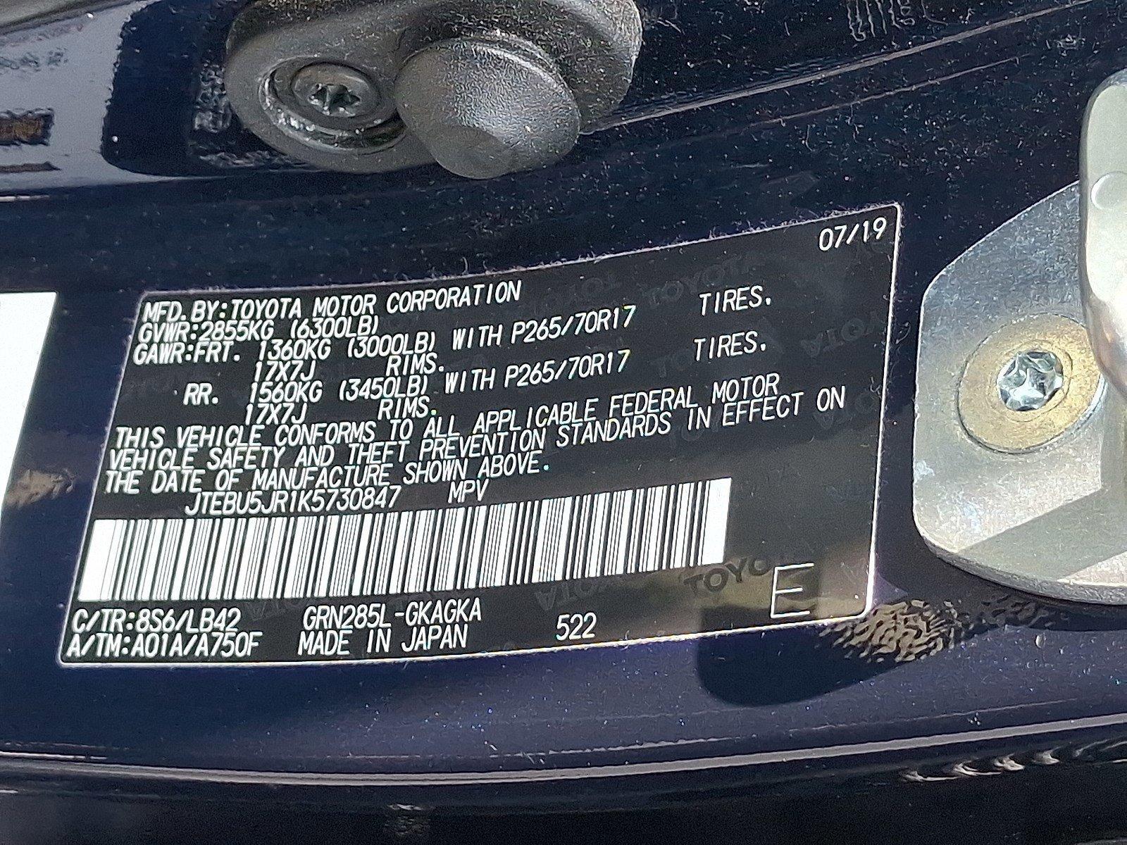 2019 Toyota 4Runner Vehicle Photo in Harrisburg, PA 17111