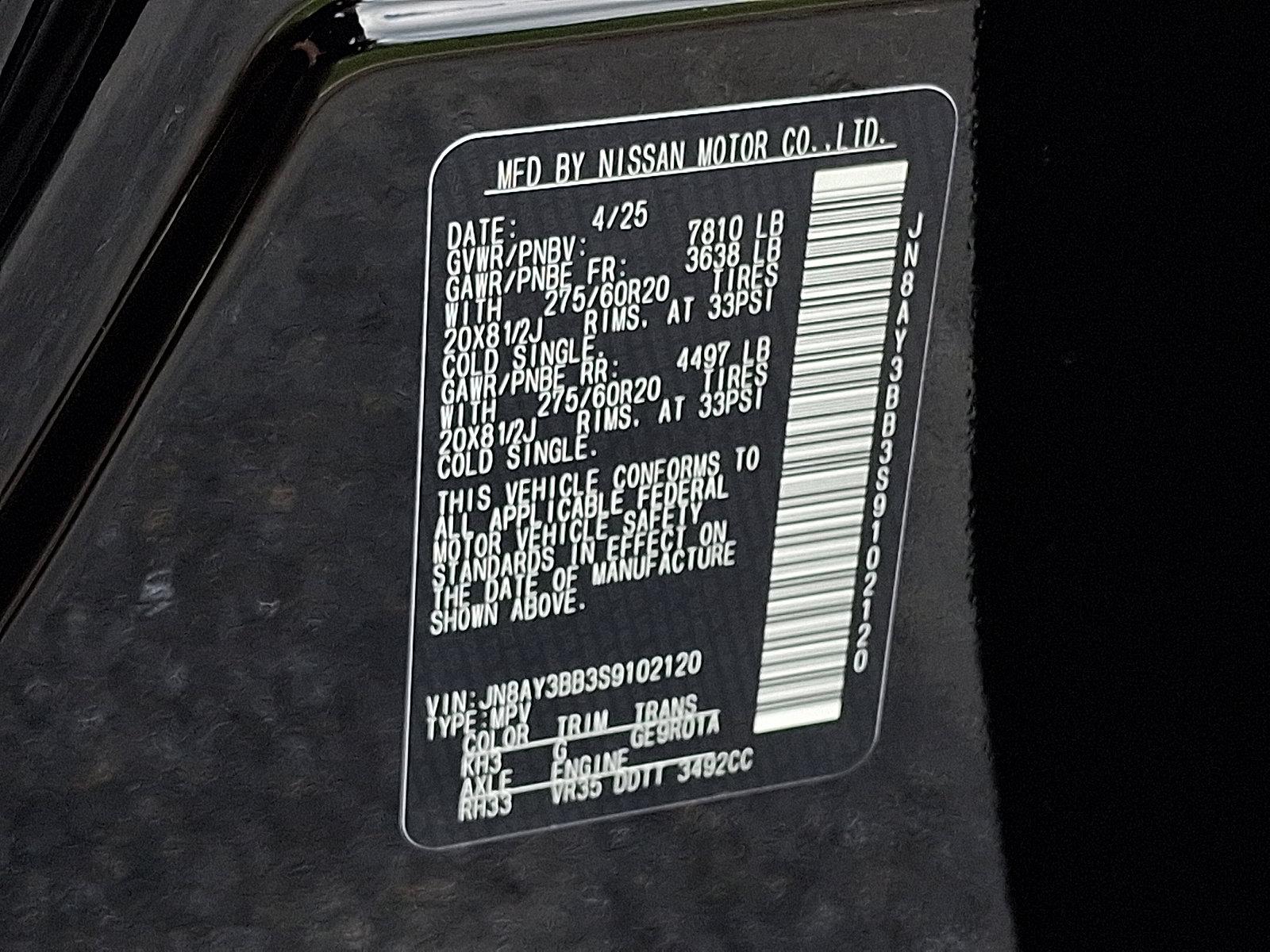 2025 Nissan Armada Vehicle Photo in Mechanicsburg, PA 17050-2306