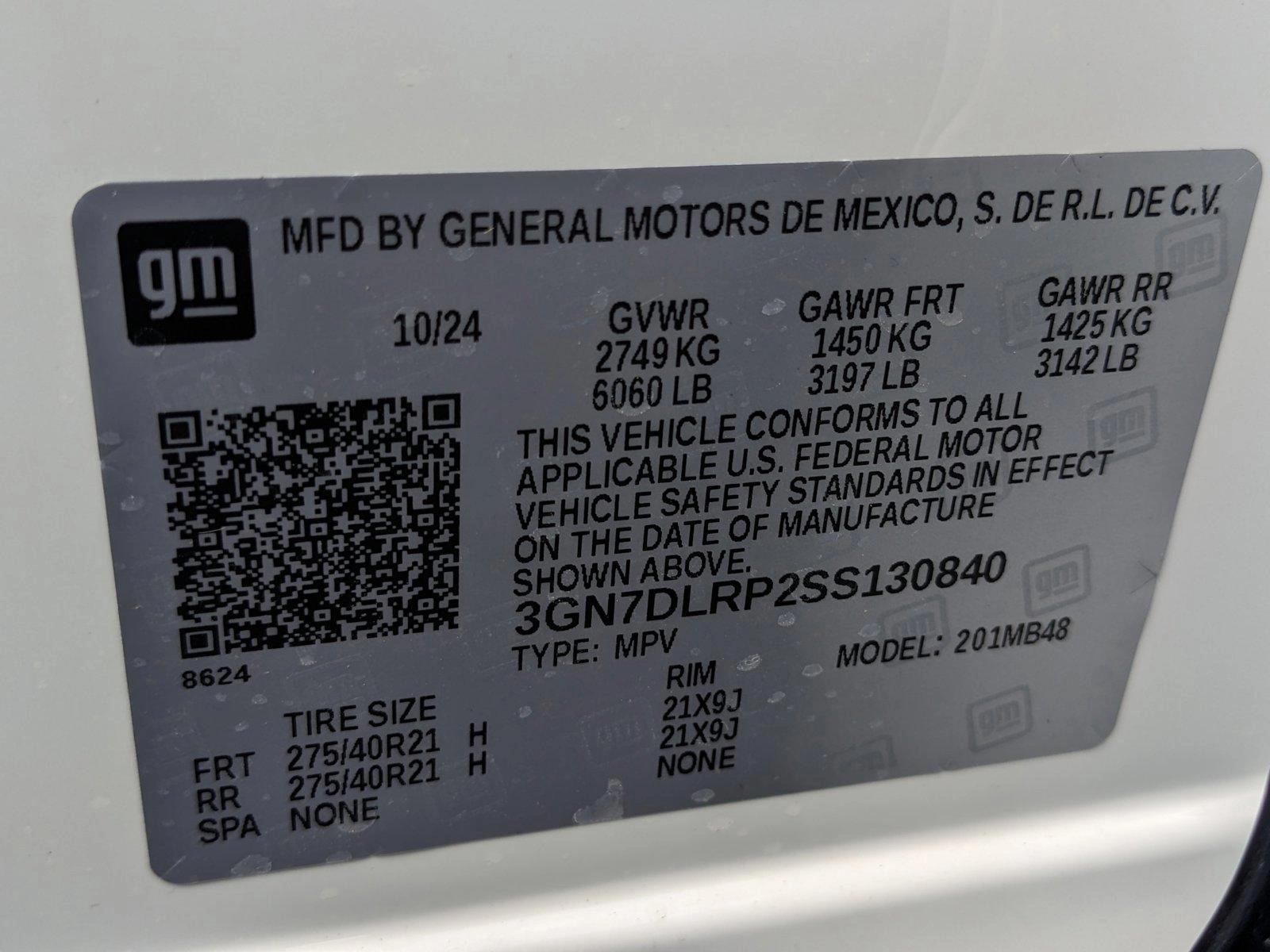 2025 Chevrolet Equinox EV Vehicle Photo in PEMBROKE PINES, FL 33024-6534