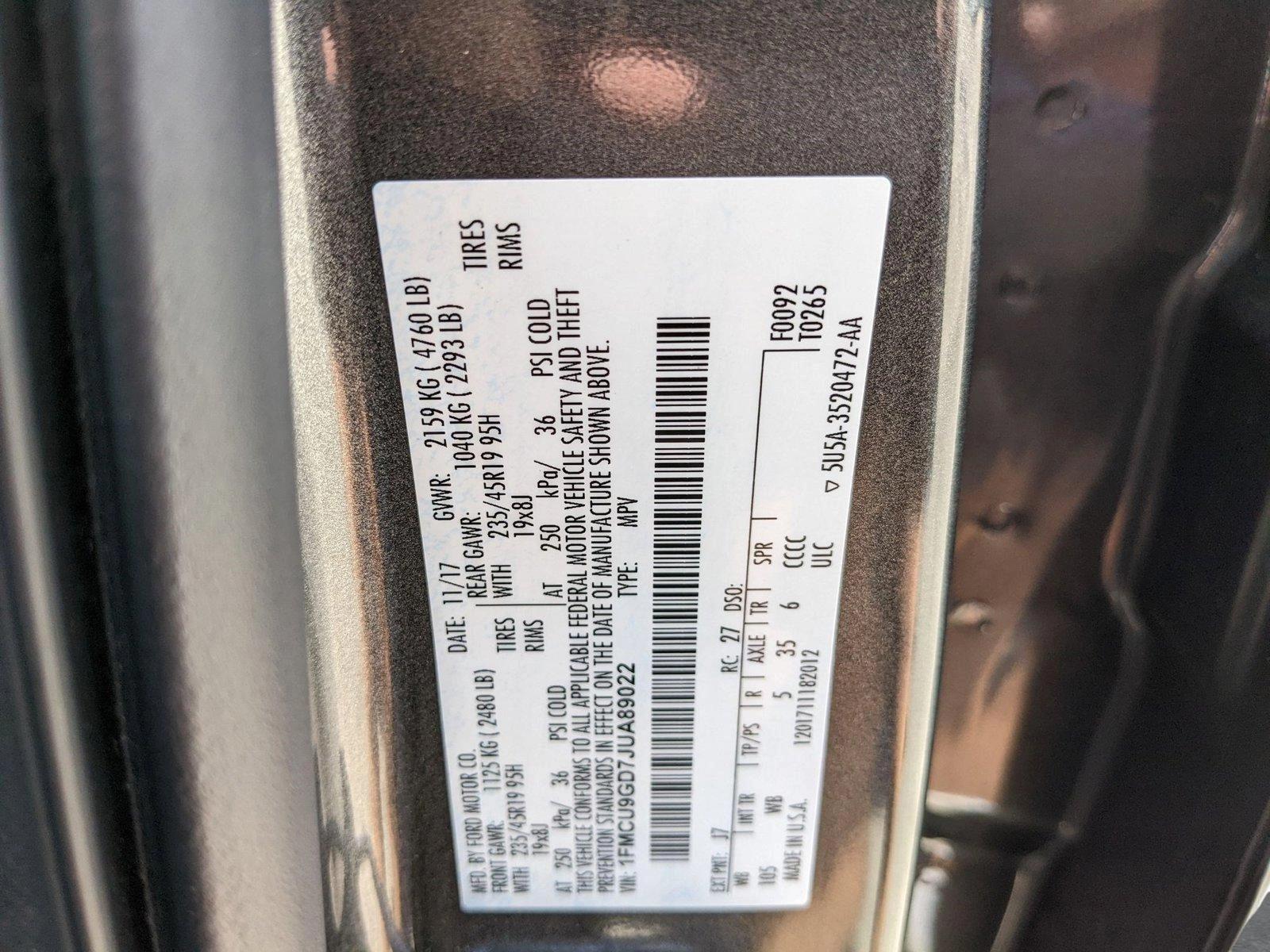 2018 Ford Escape Vehicle Photo in ORLANDO, FL 32808-7998