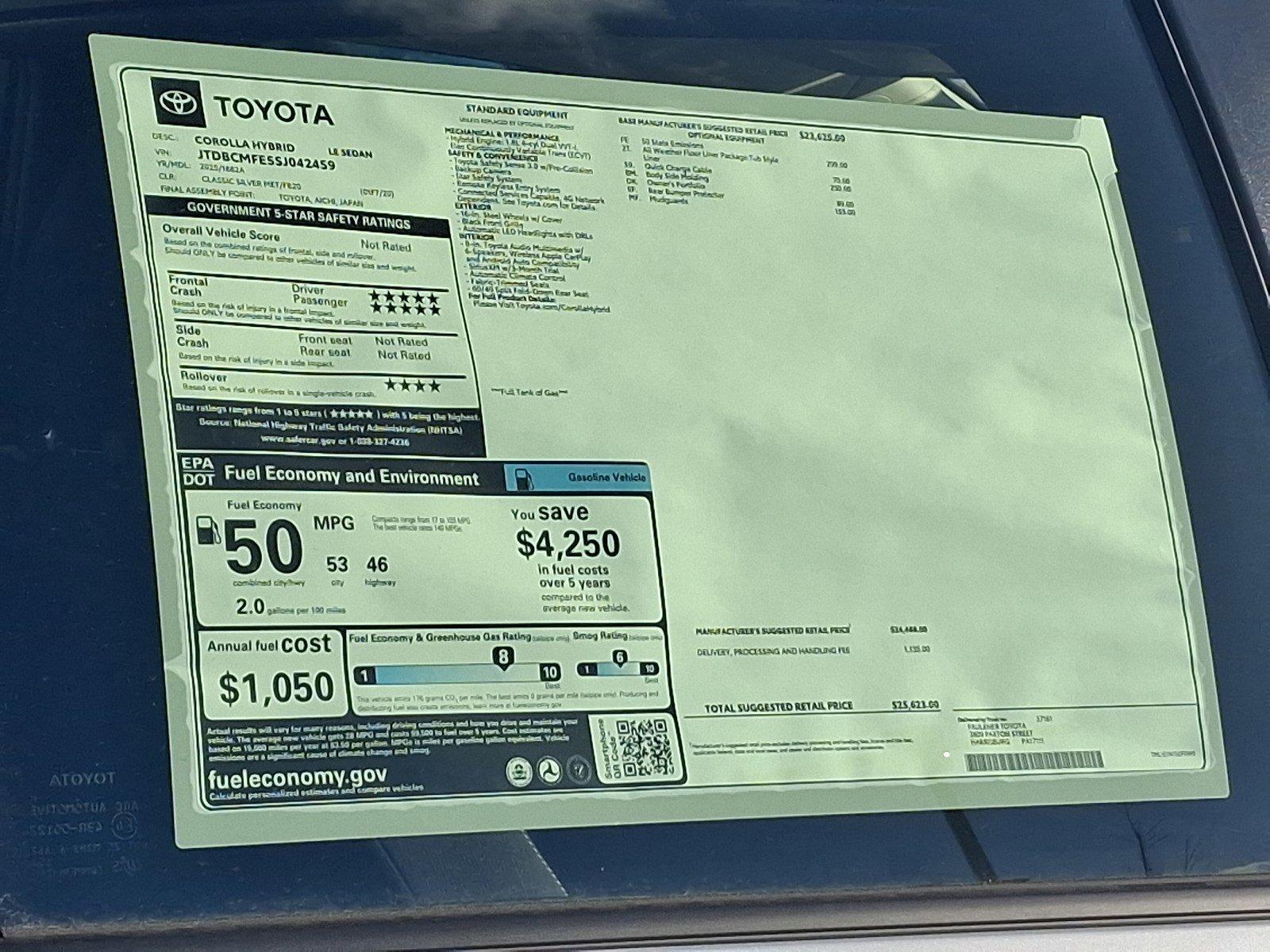 2025 Toyota Corolla Vehicle Photo in Harrisburg, PA 17111