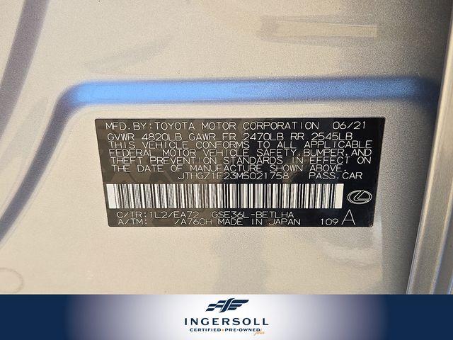 2021 Lexus IS Vehicle Photo in WATERTOWN, CT 06795-3318