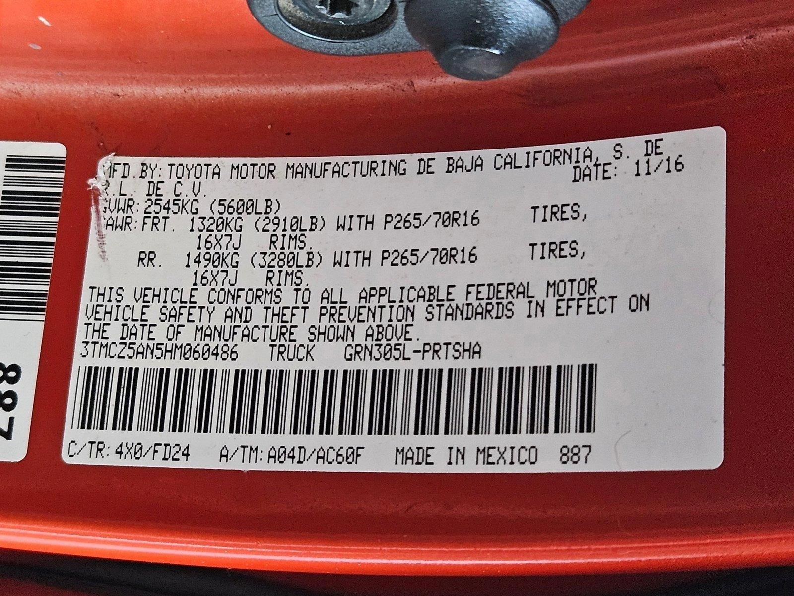 2017 Toyota Tacoma Vehicle Photo in Henderson, NV 89014