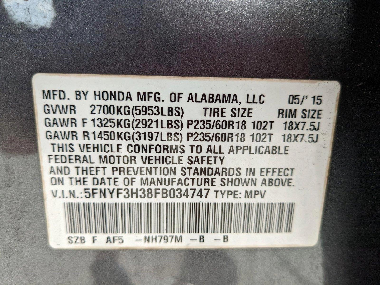2015 Honda Pilot Vehicle Photo in Davie, FL 33331