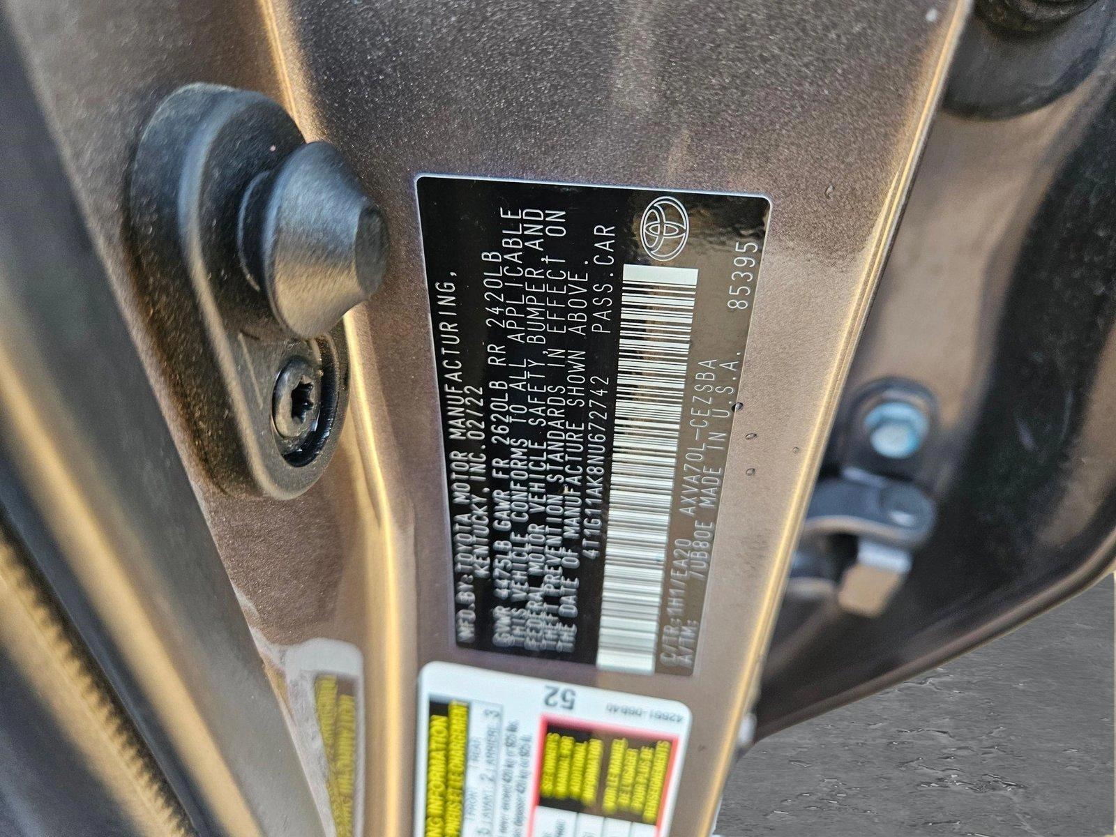 2022 Toyota Camry Vehicle Photo in LAS VEGAS, NV 89146-3033