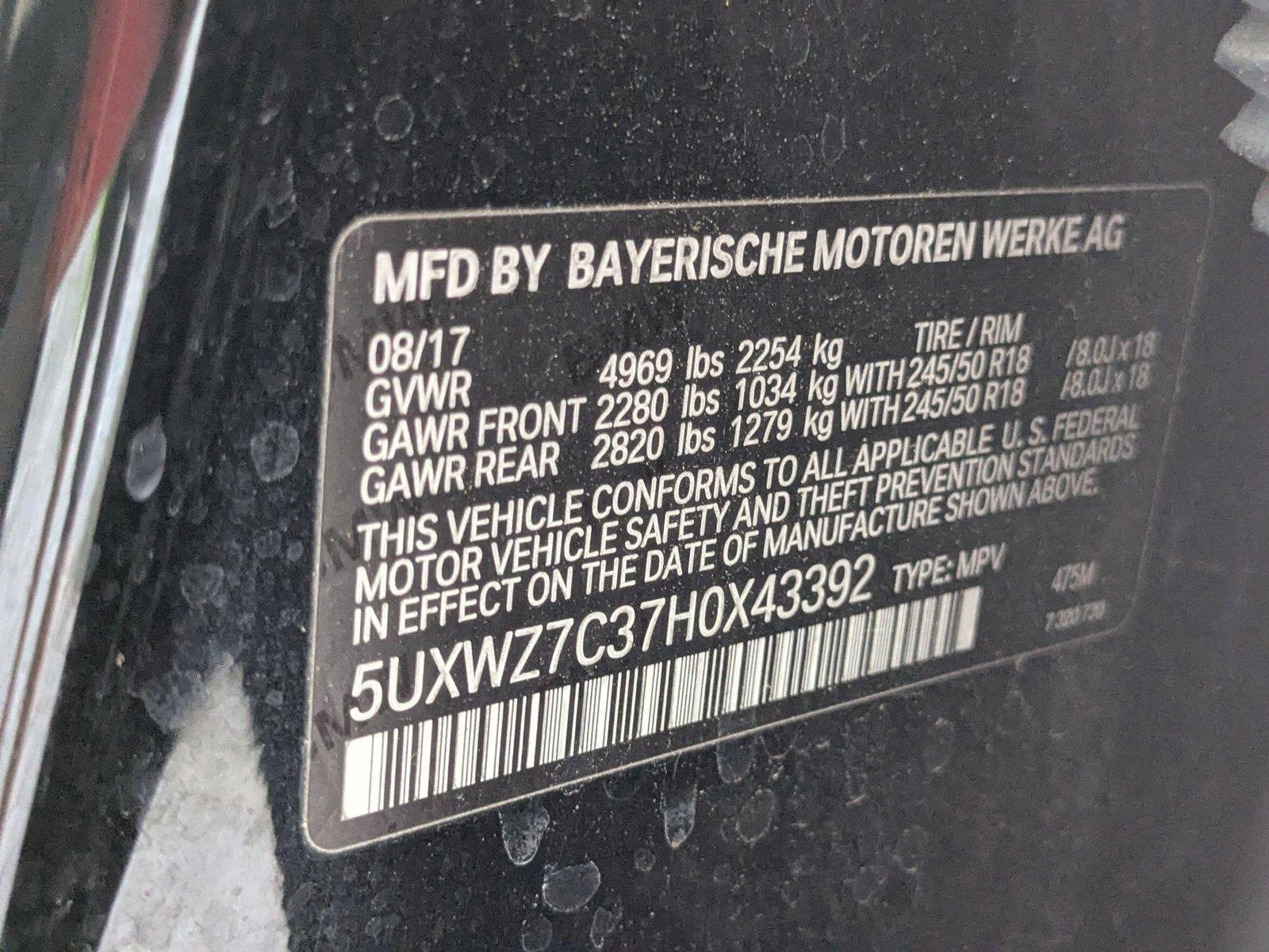 2017 BMW X3 sDrive28i Vehicle Photo in Wesley Chapel, FL 33544