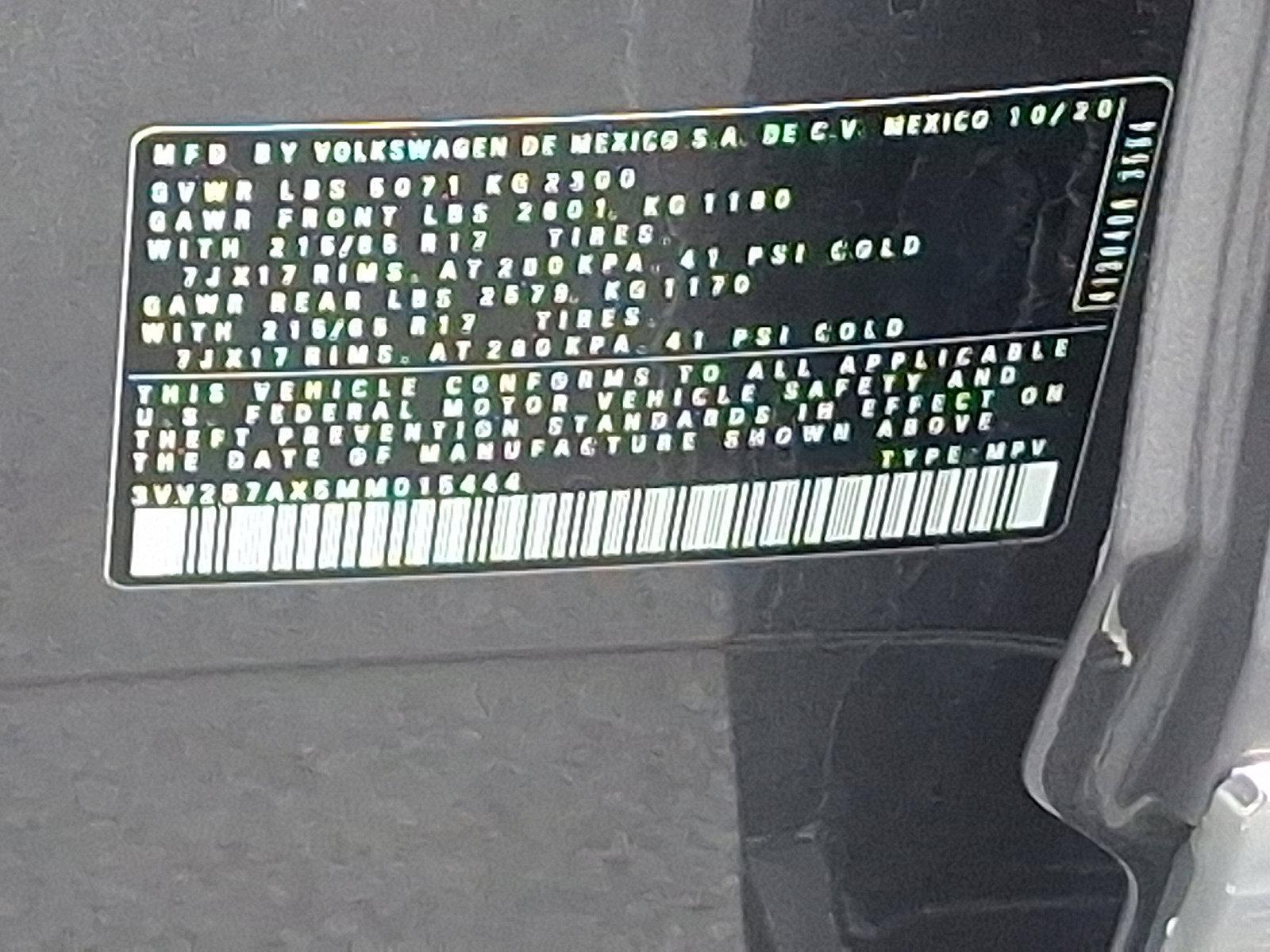 2021 Volkswagen Tiguan Vehicle Photo in Harrisburg, PA 17111