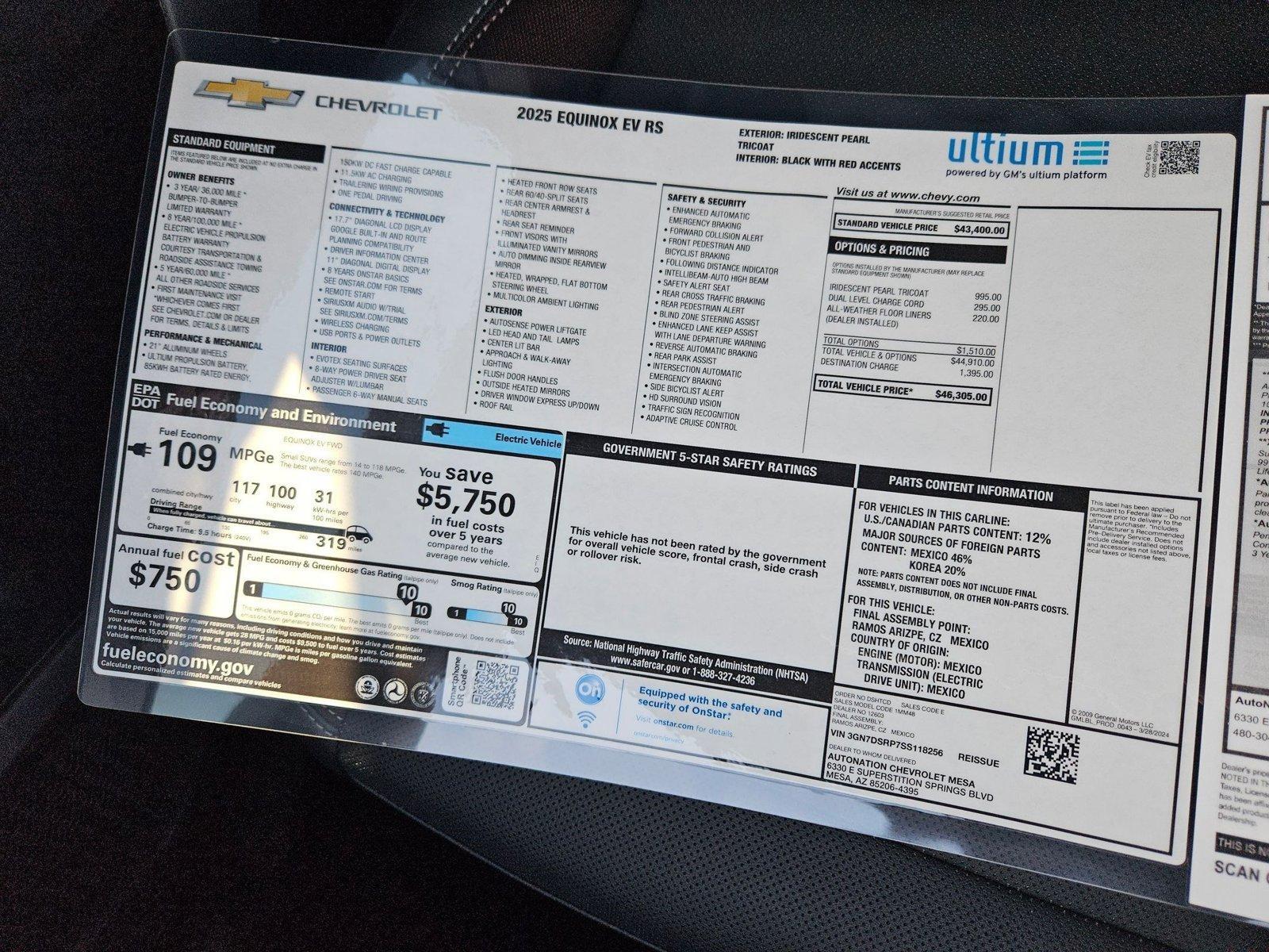 2025 Chevrolet Equinox EV Vehicle Photo in MESA, AZ 85206-4395