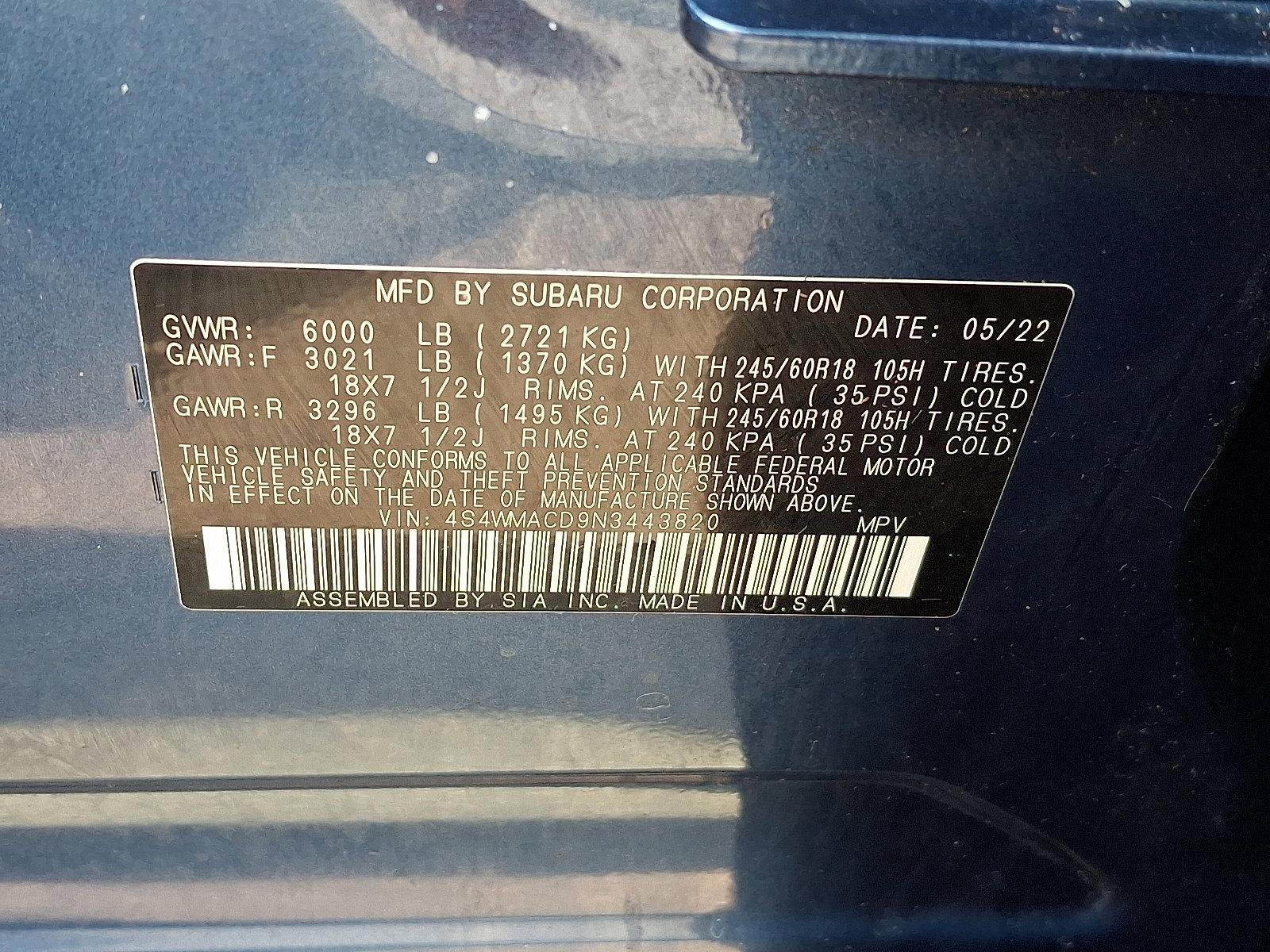 2022 Subaru Ascent Vehicle Photo in Harrisburg, PA 17111