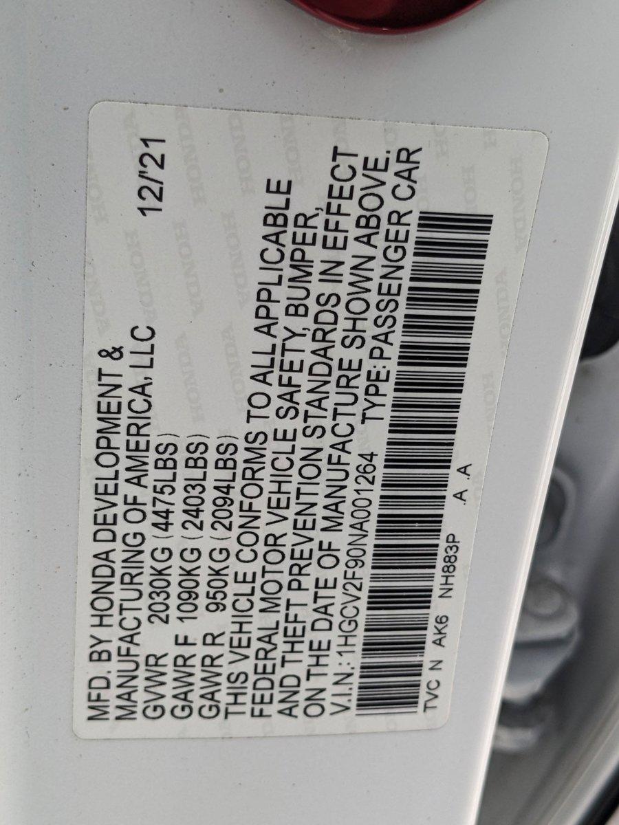 2022 Honda Accord Sedan Vehicle Photo in Tampa, FL 33614