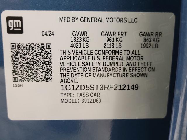 2024 Chevrolet Malibu Vehicle Photo in NEENAH, WI 54956-2243