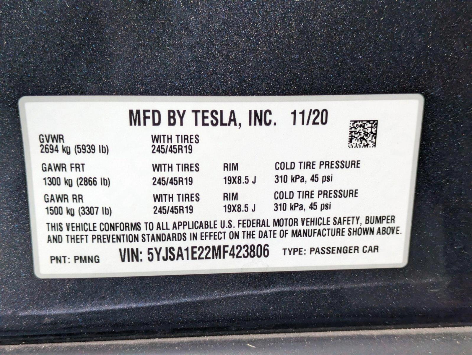 2021 Tesla Model S Vehicle Photo in GREENACRES, FL 33463-3207