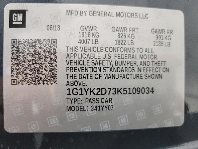 2019 Chevrolet Corvette Stingray Vehicle Photo in NEENAH, WI 54956-2243
