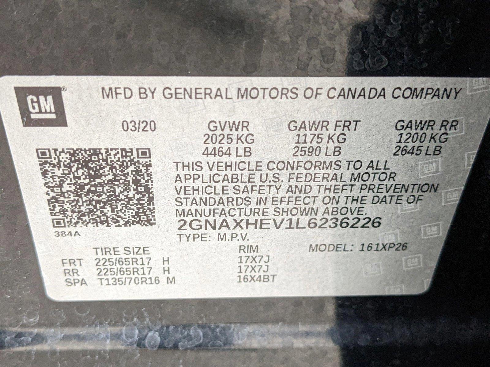 2020 Chevrolet Equinox Vehicle Photo in ORLANDO, FL 32808-7998