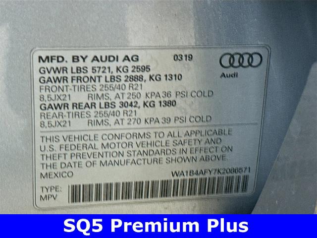 2019 Audi SQ5 Vehicle Photo in EVERETT, WA 98203-5662